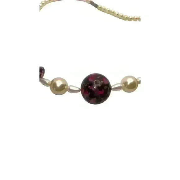 Vintage faux pearls and beads necklace 26 inches - Picture 2 of 8